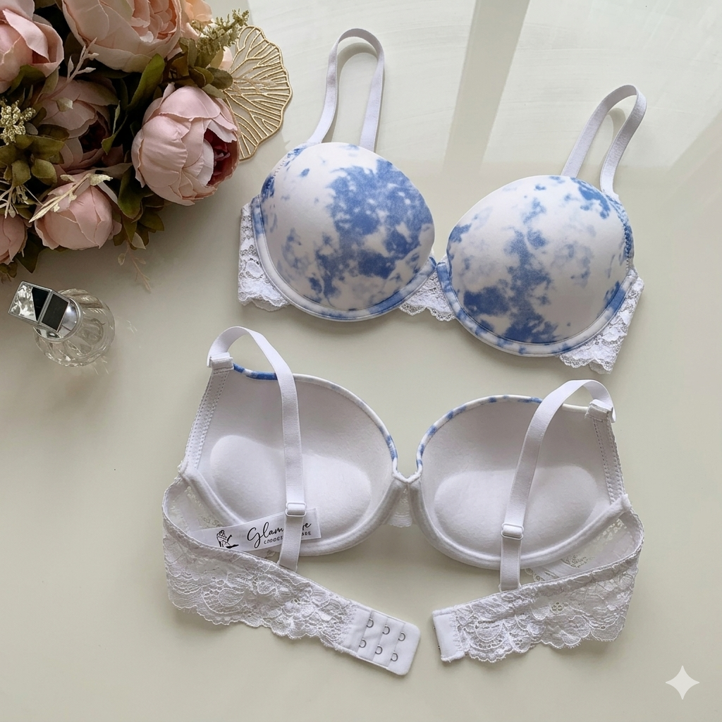 tie-dye push-up t-shirt bra