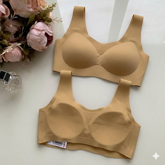 Seamless Laser-Cut Scoop-Neck Bralette