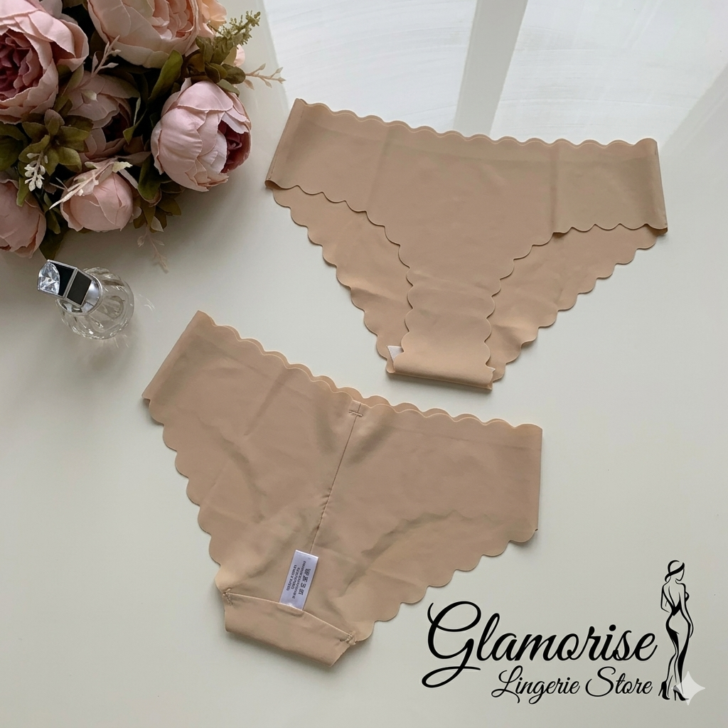 Seamless Laser-Cut Scalloped Panty