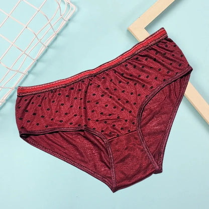Polka Dotted Cotton Brief Women Seamless Underwear Panties