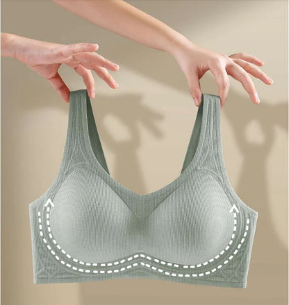 Ribbed Seamless Push-Up Sports Bra