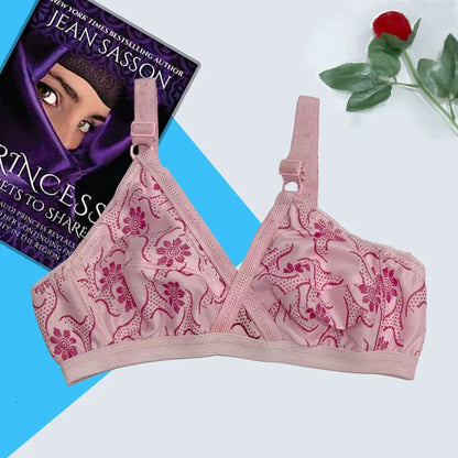 Pack Of 4 | Soft Cotton Hosiery Fabric Imported Style Printed Bra
