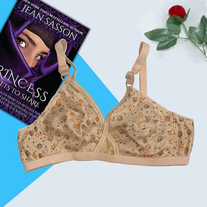 Pack Of 4 | Soft Cotton Hosiery Fabric Imported Style Printed Bra